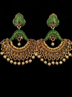 Reverse Ad Earrings With Meenakari Work